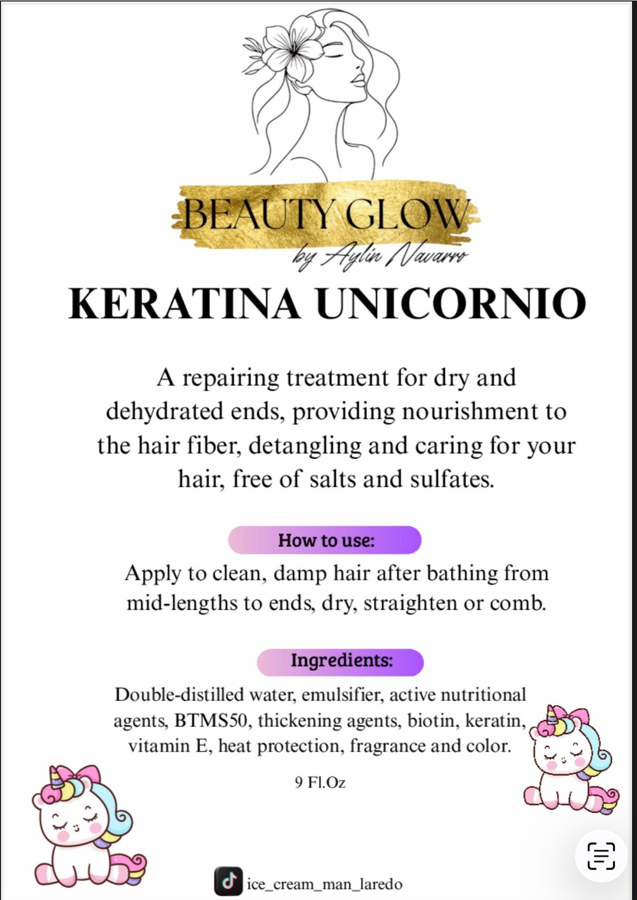Beauty Glow keratin treatment 9oz