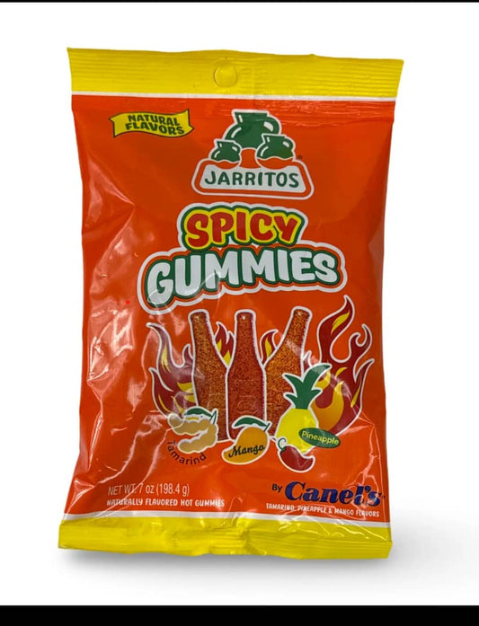 Jarritos spicy gummies Candy 7oz bag With mango, pineapple and tamarind flavors