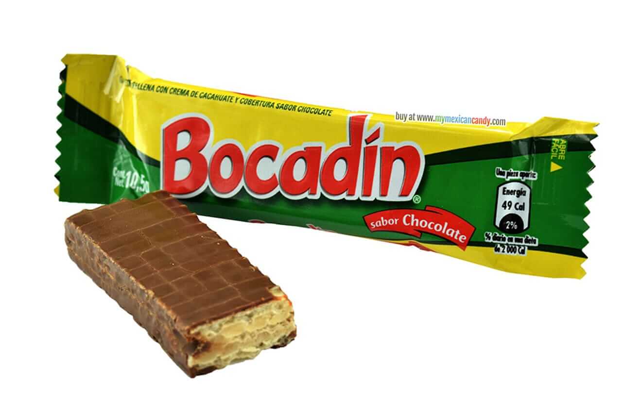 Ricolino Bocadin chocolate wafer snack, featuring chocolate and galleta, perfect for sweet cravings.