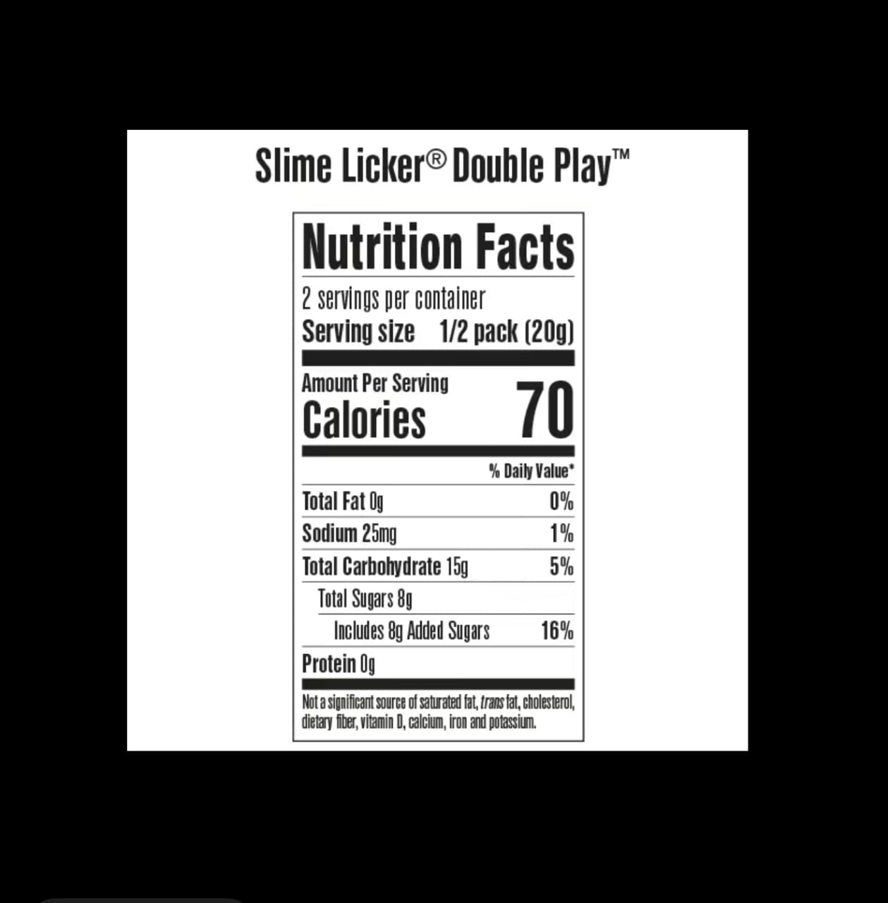 Slime licker double play 1 pack- blue Razz and strawberry gel candy