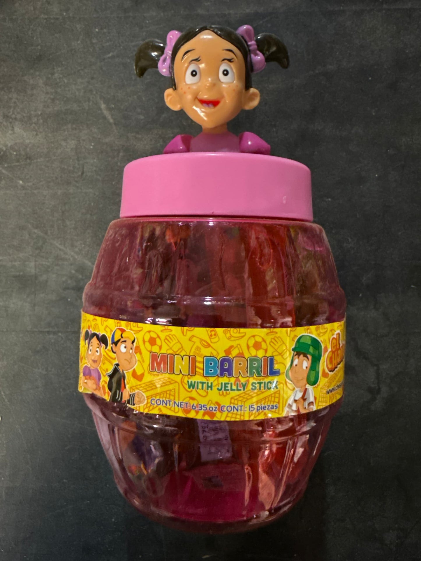 Mini barril el chavo- 15 pieces of jelly stick