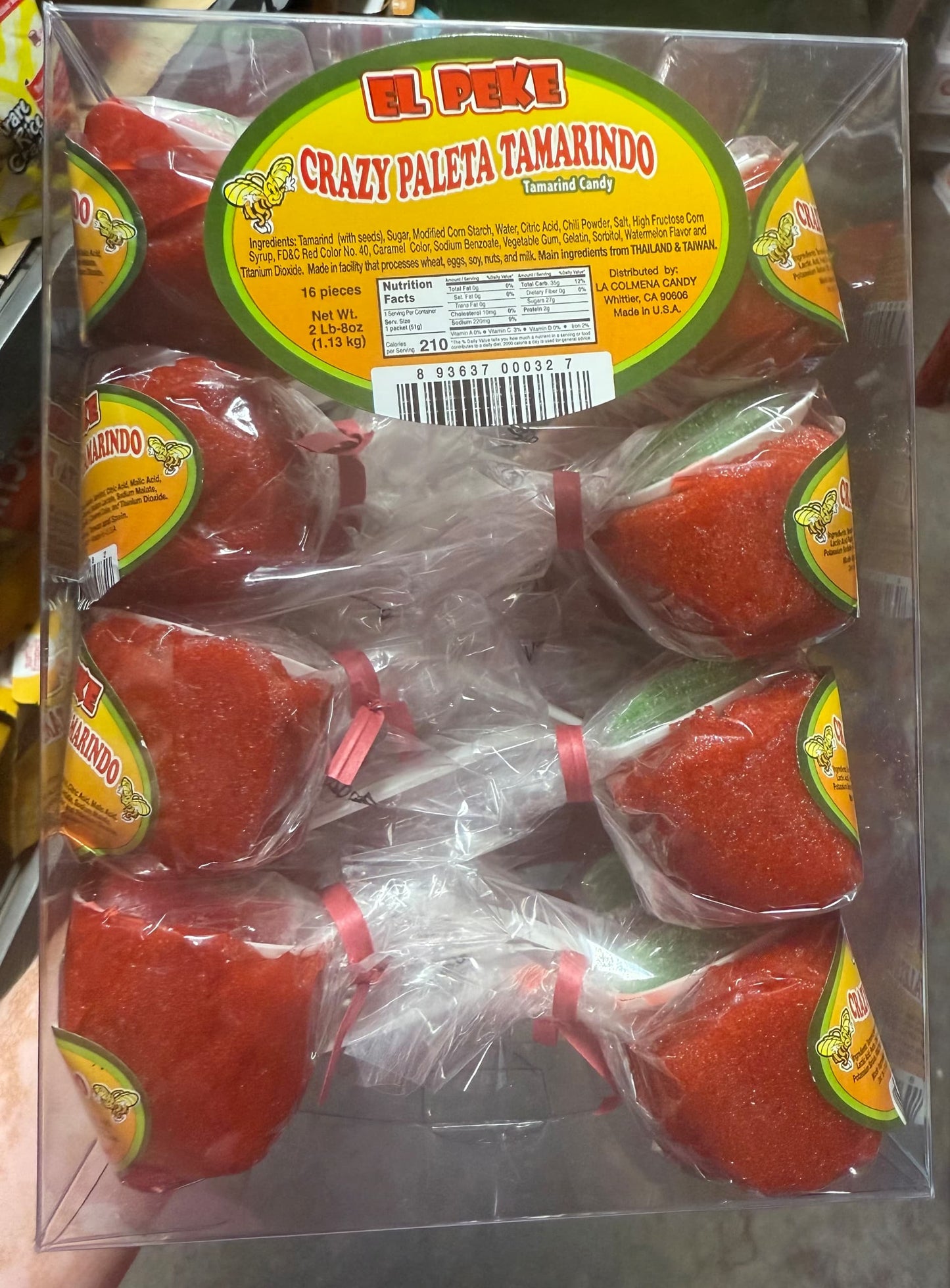 El peke crazy paleta tamarindo- 16 pieces